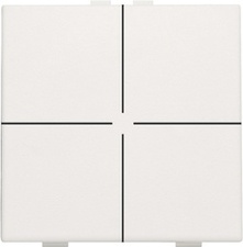 [NIK_101-51004] Bouton poussoir quadruple, Blanc